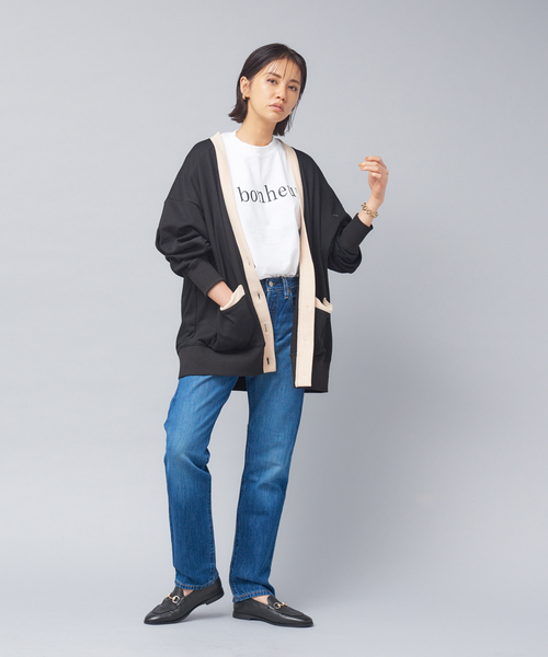 Rouge vif Anna（ルージュヴィフアンナ）の「バイカラーカーディガン（カーディガン/ボレロ・レディース・ベージュ/ブラック・フリー）」の12枚目の写真