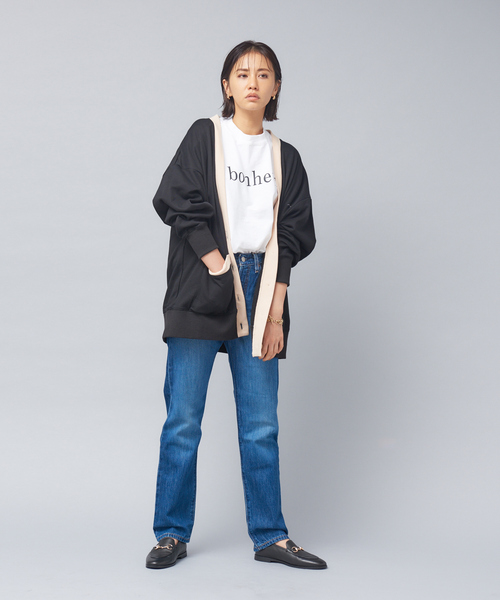 Rouge vif Anna（ルージュヴィフアンナ）の「バイカラーカーディガン（カーディガン/ボレロ・レディース・ベージュ/ブラック・フリー）」の8枚目の写真