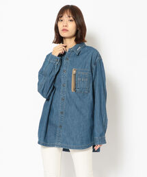 AVIREX | 【TYPE BLUE/タイプブルー】長袖 デニム MA-1 シャツ / Women's  LS DENIM MA-1 SHIRT / アヴィレックス / AVIREX(シャツ/ブラウス)