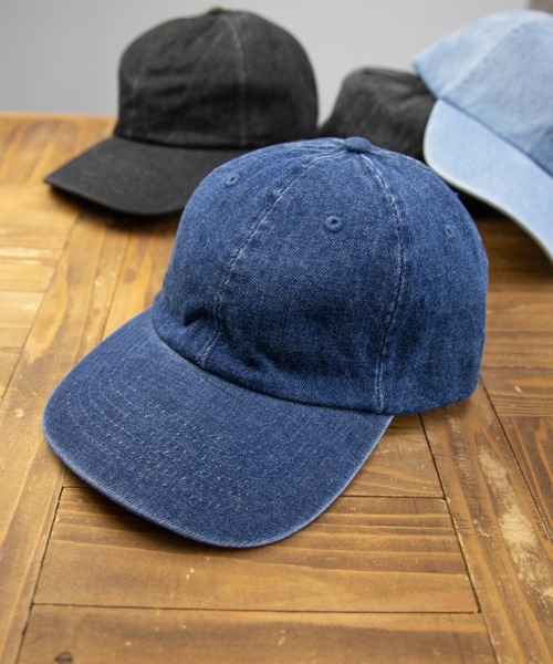 newhattan（ニューハッタン）の「NEWHATTAN Baseball Low Cap-denim（キャップ・メンズ・ライトブルー/ブラック/ダークブルー/ダークブラック・FREE）」の4枚目の写真