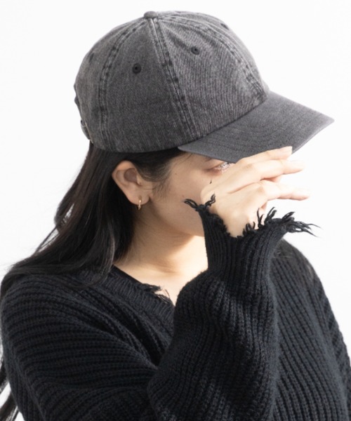 newhattan（ニューハッタン）の「NEWHATTAN Baseball Low Cap-denim（キャップ・メンズ・ライトブルー/ブラック/ダークブルー/ダークブラック・FREE）」の2枚目の写真