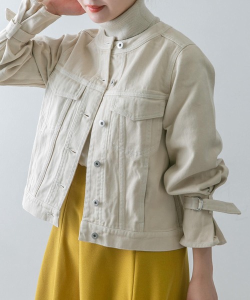 【TANAKA】One Two Three Jean Jacket UNISEX Tanaka 1. 2. 3. JEAN JACKET - White Canvas | Garmentory