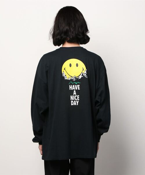 MANASTASH（マナスタッシュ）の「MANASTASH/マナスタッシュ　SMILE MOON LS TEE スマイルムーンロングスリーブティー 7113110（Tシャツ/カットソー・メンズ・ブラック/ダークブラウン・MEDIUM/LARGE/X-LARGE）」の5枚目の写真