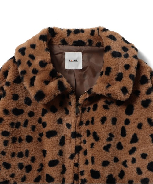 BeAMS DOT（ビームスドット）の「BeAMS DOT / ダルメシアン柄 ファーブルゾン（ブルゾン・レディース・ホワイト系その他5/ブラウン・FREE）」の6枚目の写真