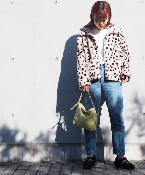 BeAMS DOT（ビームスドット）の「BeAMS DOT / ダルメシアン柄 ファーブルゾン（ブルゾン・レディース・ホワイト系その他5/ブラウン・FREE）」の19枚目の写真