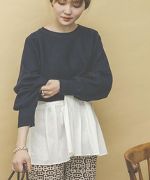 UR Lab. | ブラウスコンビショートニットプルオーバー(ニット/セーター)