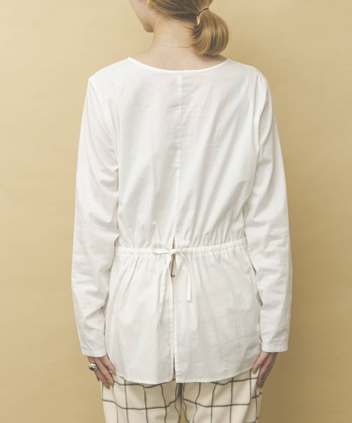 UR Lab.（アーバンリサーチラボ）の「ブラウスコンビショートニットプルオーバー（ニット/セーター・レディース・ネイビー/モカ/グレー系その他・FREE）」の22枚目の写真