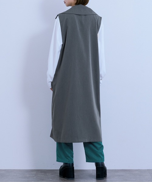 Ellno Loset(エルノロゼット)の「ロングジレ(ベスト・メンズ・ブラック/杢グレー・MEDIUM/LARGE)」の21枚目の写真