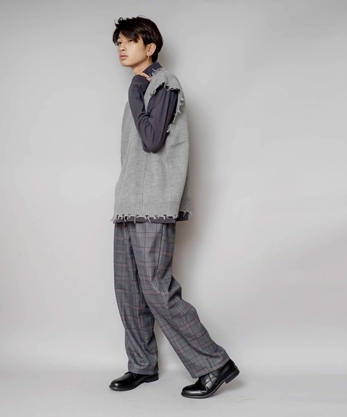 UNIIT(ユニット)の「【UNIIT/ユニット】ダメージニットベスト(ベスト・メンズ・ダークグリーン/ベージュ/グリーン/杢グレー・SMALL/MEDIUM/LARGE)」の8枚目の写真