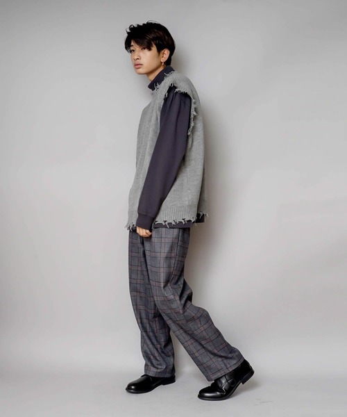 UNIIT(ユニット)の「【UNIIT/ユニット】ダメージニットベスト(ベスト・メンズ・ダークグリーン/ベージュ/グリーン/杢グレー・SMALL/MEDIUM/LARGE)」の9枚目の写真