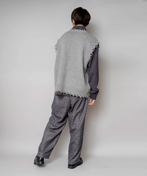 UNIIT(ユニット)の「【UNIIT/ユニット】ダメージニットベスト(ベスト・メンズ・ダークグリーン/ベージュ/グリーン/杢グレー・SMALL/MEDIUM/LARGE)」の11枚目の写真