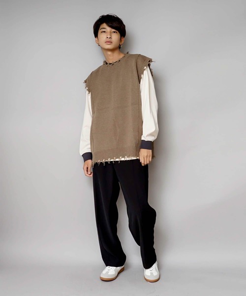 UNIIT(ユニット)の「【UNIIT/ユニット】ダメージニットベスト(ベスト・メンズ・ダークグリーン/ベージュ/グリーン/杢グレー・SMALL/MEDIUM/LARGE)」の19枚目の写真