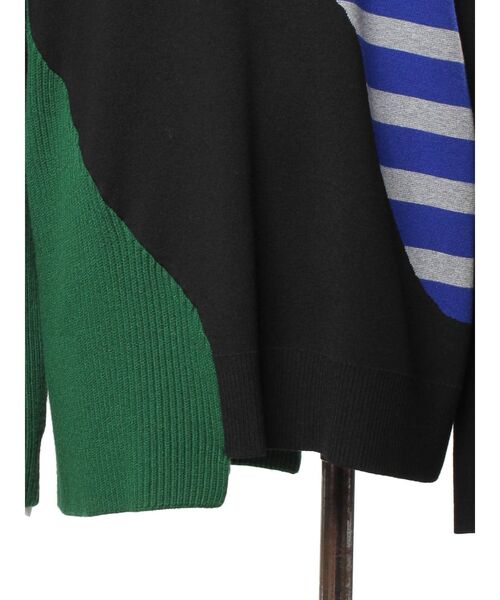 UN3D.（アンスリード）の「ミックスボーダーニットトップ（ニット