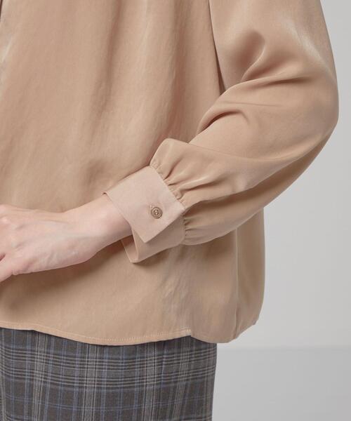 closet story(クローゼットストーリー)の「<closet story(クローゼットストーリー)>ビキモウ スタンドカラー ギャザー ブラウス(シャツ/ブラウス・レディース・ダークグリーン/ベージュ/オレンジ系その他・FREE)」の15枚目の写真