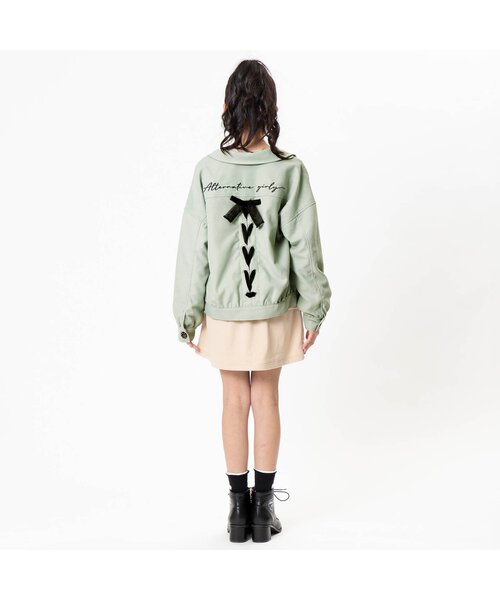 algy(アルジー)の「バックレースアップジャケット(テーラードジャケット・キッズ・アイボリー/ミント/ラベンダー・XX-SMALL/XXX-SMALL/MEDIUM/SMALL/X-SMALL)」の11枚目の写真
