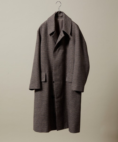 ADAM ET ROPE'(アダムエロペ)の「【HYBRID TWEED】オーバーサイズ ステンカラーコート/軽量性/イージーケア(ステンカラーコート・メンズ・ベージュ・M/L)」の10枚目の写真