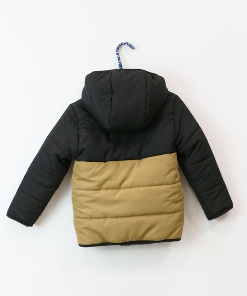 RUGGEDWORKS（ラゲッドワークス）の「裏ボア切替え中綿ジャケット（ダウンジャケット/コート・キッズ・ライトグリーン/ライトブルー/ブラック・140/110/130/100/90/120/150）」の4枚目の写真