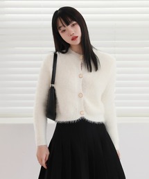 アンゴラ風 宝石 カーディガン