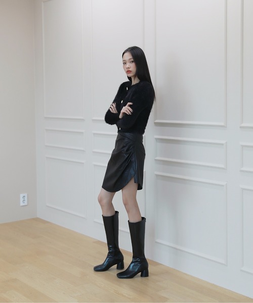 by muni:r（バイ ムニール）の「アンゴラ風 宝石 カーディガン（Tシャツ/カットソー・レディース・ブルー/ブラック/ブラウン/アイボリー・FREE）」の17枚目の写真