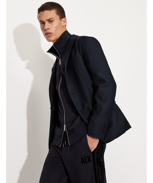 ARMANI EXCHANGE(アルマーニエクスチェンジ)の「【A|X アルマーニ エクスチェンジ】A|Xロゴ ジップアップスウェットトップス(スウェット・メンズ・ネイビー・X-SMALL/MEDIUM/LARGE/X-LARGE/SMALL)」の3枚目の写真