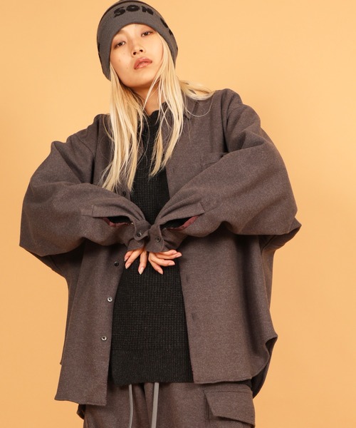 SON OF THE CHEESE(サノバチーズ)の「【SON OF THE CHEESE / サノバチーズ】Woollett Shirt(シャツ/ブラウス・メンズ・グレー・MEDIUM/LARGE)」の11枚目の写真
