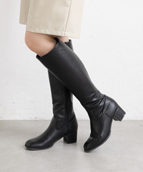 prose verse（プロズヴェール）の「スクエアトゥロングブーツ（ブーツ・レディース・ブラック/アイボリー・LARGE/MEDIUM/LL/SMALL）」の10枚目の写真