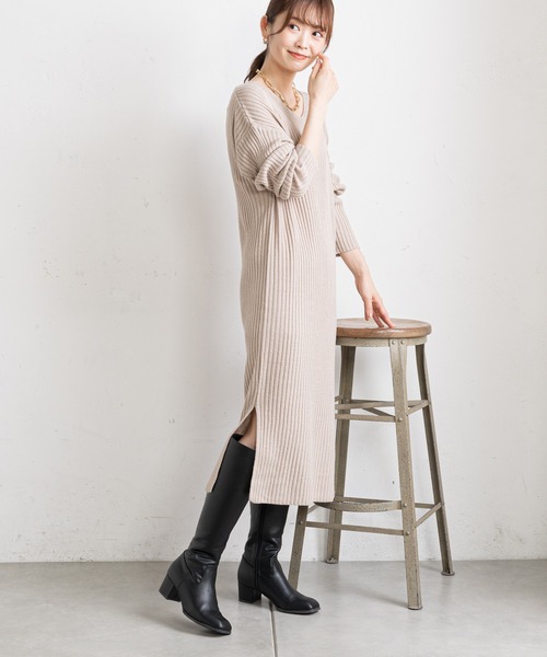 prose verse（プロズヴェール）の「スクエアトゥロングブーツ（ブーツ・レディース・ブラック/アイボリー・LARGE/MEDIUM/LL/SMALL）」の7枚目の写真