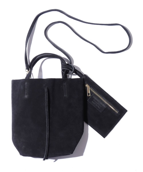 MARLON FIRENZE/マーロンフィレンツェ SHOPPER MINI SUEDE CON TRACOLLA ハンドバック スウェードフリンジバック 2WAYショルダーバッグ