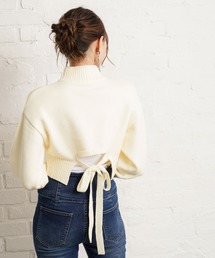 Newlyme | バックオープンハイネックニットトップス(ニット/セーター)