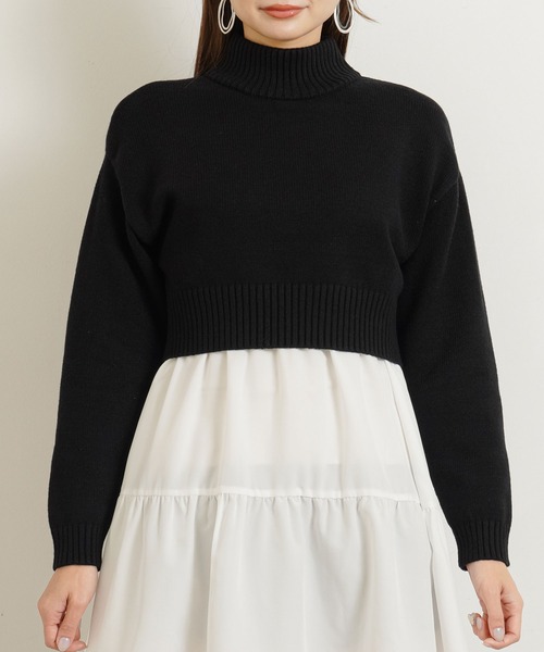 Newlyme（ニューリーミー）の「バックオープンハイネックニットトップス（ニット/セーター・レディース・ホワイト/ブラック/ブラウン/グリーン/ブルーグレー/グレイッシュベージュ・MEDIUM/LARGE/X-LARGE）」の17枚目の写真