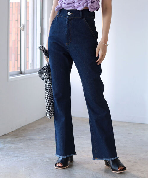 BeAMS DOT(ビームスドット)の「【WEB限定】BeAMS DOT / レースアップ ハイウエストデニムパンツ(その他パンツ・レディース・インディゴブルー/その他/ホワイト系その他5・SMALL/MEDIUM)」の12枚目の写真