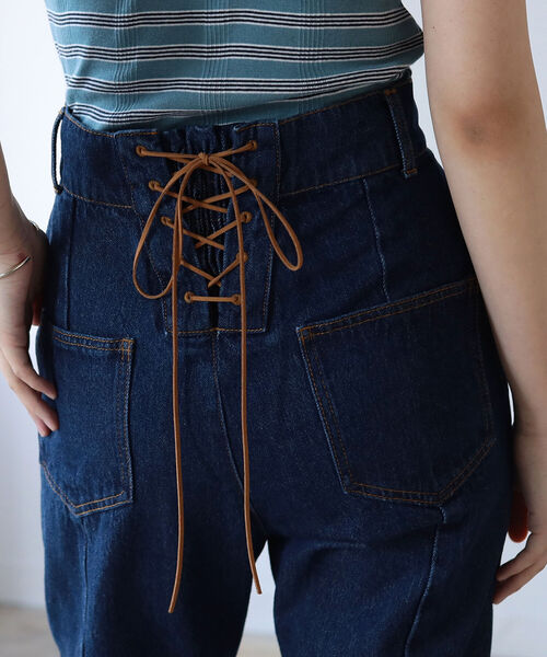 BeAMS DOT(ビームスドット)の「【WEB限定】BeAMS DOT / レースアップ ハイウエストデニムパンツ(その他パンツ・レディース・インディゴブルー/その他/ホワイト系その他5・SMALL/MEDIUM)」の15枚目の写真
