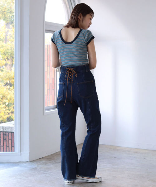 BeAMS DOT(ビームスドット)の「【WEB限定】BeAMS DOT / レースアップ ハイウエストデニムパンツ(その他パンツ・レディース・インディゴブルー/その他/ホワイト系その他5・SMALL/MEDIUM)」の20枚目の写真