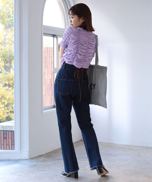 BeAMS DOT(ビームスドット)の「【WEB限定】BeAMS DOT / レースアップ ハイウエストデニムパンツ(その他パンツ・レディース・インディゴブルー/その他/ホワイト系その他5・SMALL/MEDIUM)」の22枚目の写真