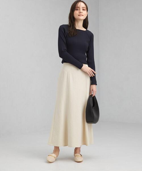 green label relaxing（グリーンレーベルリラクシング）の「P ブッチャー マーメイド スカート -ウォッシャブル・ストレッチ・防シワ- ◇No05◇（スカート・レディース・オフホワイト/ブラック/ライム・36/38/40）」の16枚目の写真