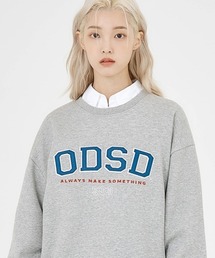 ODD STUDIO(オッドスタジオ) /ODSD APPLIQUE LOGO SWEAT SHIRTS/ロゴ クルーネック スウェット