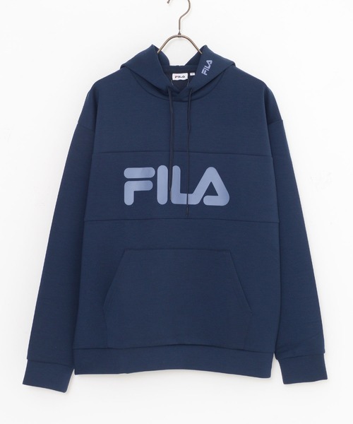 FILA(フィラ)の「『FILA/フィラ』ロゴプリントストレッチプルパーカー(パーカー・メンズ・ブラック/ネイビー/カーキ・M/L)」の16枚目の写真