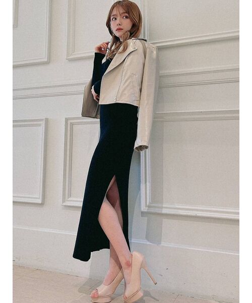 RESEXXY（リゼクシー）の「ライダースジャケット（ライダースジャケット・レディース・ブラック/ミント/ベージュ・FREE）」の8枚目の写真