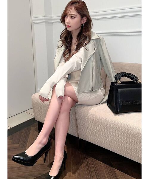 RESEXXY（リゼクシー）の「ライダースジャケット（ライダースジャケット・レディース・ブラック/ミント/ベージュ・FREE）」の13枚目の写真