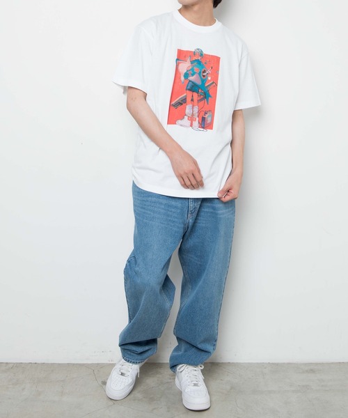 WEGO GRAPHICS(ウィゴーグラフィックス)の「WEGO /放課後アート部 互田 T(Tシャツ/カットソー・メンズ・ホワイト/ブラック・MEDIUM/LARGE/X-LARGE)」の6枚目の写真