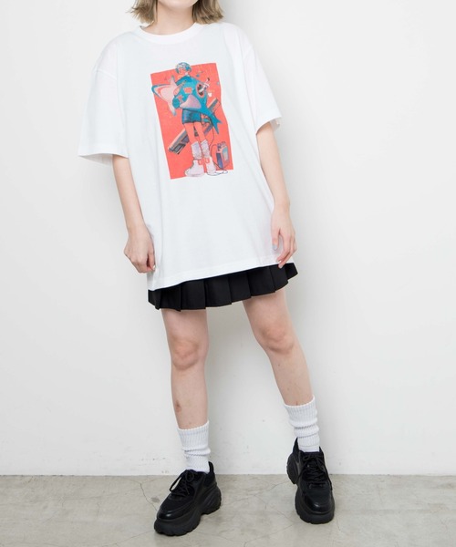 WEGO GRAPHICS(ウィゴーグラフィックス)の「WEGO /放課後アート部 互田 T(Tシャツ/カットソー・メンズ・ホワイト/ブラック・MEDIUM/LARGE/X-LARGE)」の3枚目の写真