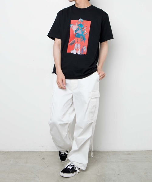 WEGO GRAPHICS(ウィゴーグラフィックス)の「WEGO /放課後アート部 互田 T(Tシャツ/カットソー・メンズ・ホワイト/ブラック・MEDIUM/LARGE/X-LARGE)」の14枚目の写真