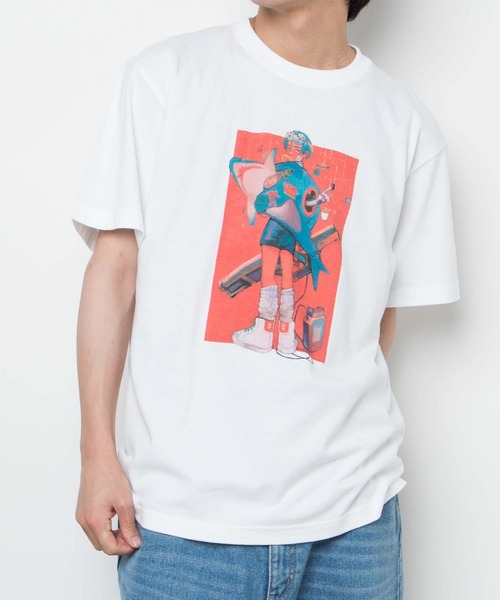 WEGO GRAPHICS(ウィゴーグラフィックス)の「WEGO /放課後アート部 互田 T(Tシャツ/カットソー・メンズ・ホワイト/ブラック・MEDIUM/LARGE/X-LARGE)」の17枚目の写真