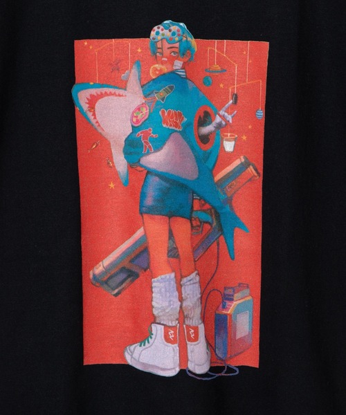 WEGO GRAPHICS(ウィゴーグラフィックス)の「WEGO /放課後アート部 互田 T(Tシャツ/カットソー・メンズ・ホワイト/ブラック・MEDIUM/LARGE/X-LARGE)」の11枚目の写真