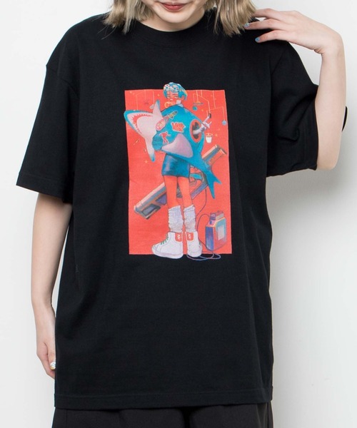 WEGO GRAPHICS(ウィゴーグラフィックス)の「WEGO /放課後アート部 互田 T(Tシャツ/カットソー・メンズ・ホワイト/ブラック・MEDIUM/LARGE/X-LARGE)」の13枚目の写真