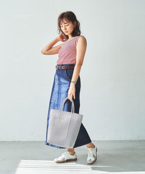 coen(コーエン)の「ハンドメイドBIGメルカドバッグ(かごバッグ・レディース・ホワイト/ベージュ・FREE)」の3枚目の写真