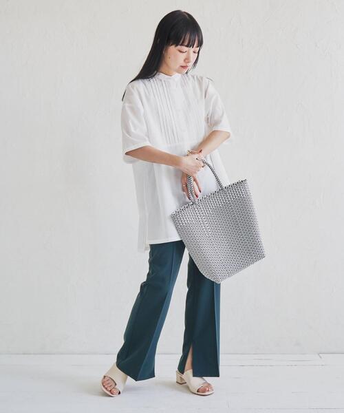 coen(コーエン)の「ハンドメイドBIGメルカドバッグ(かごバッグ・レディース・ホワイト/ベージュ・FREE)」の5枚目の写真