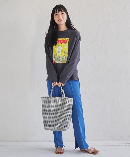 coen(コーエン)の「ハンドメイドBIGメルカドバッグ(かごバッグ・レディース・ホワイト/ベージュ・FREE)」の6枚目の写真