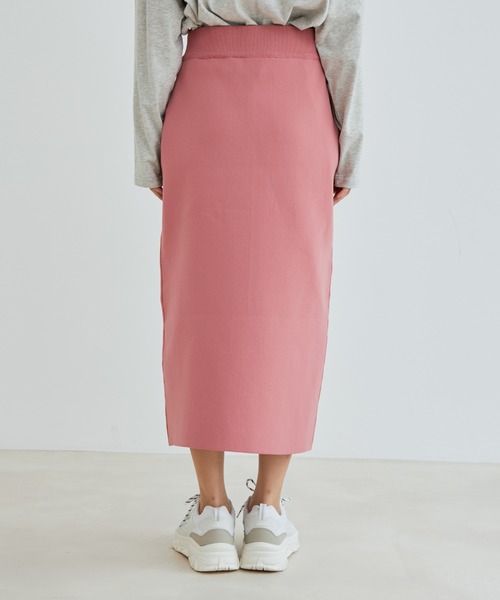 vis-`a-vis(ビサビ)の「【WEB限定】【高橋愛コラボ】前後2WAYスポンジニットタイトスカート【セットアップ対応】(スカート・レディース・ダークブラウン/ピンク/ブラック/キナリ/イエロー・S/M)」の20枚目の写真