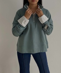 Avvenente | 【Avvenente】ハーフジップスウェット(Tシャツ/カットソー)
